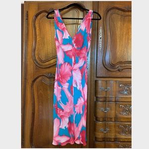 Celine silk floral dress, size 38- DAMAGED